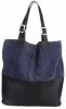 Kožené kabelka shopper bag Genuine Leather indigo 605